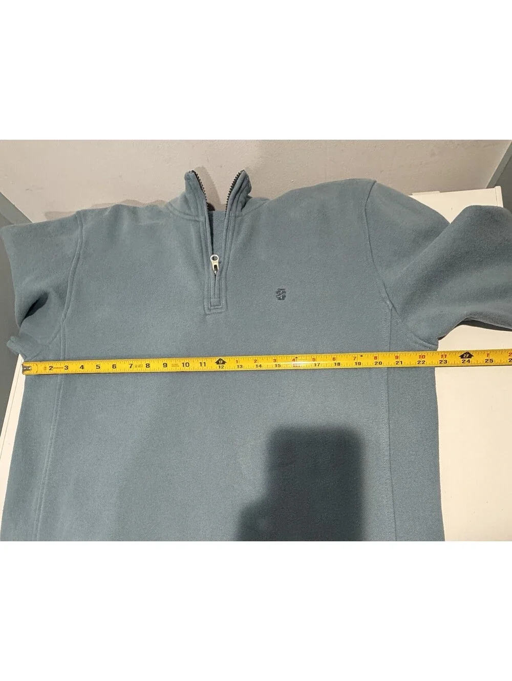 Mens Sweater Izod 1/4 Zip Size Large Blue